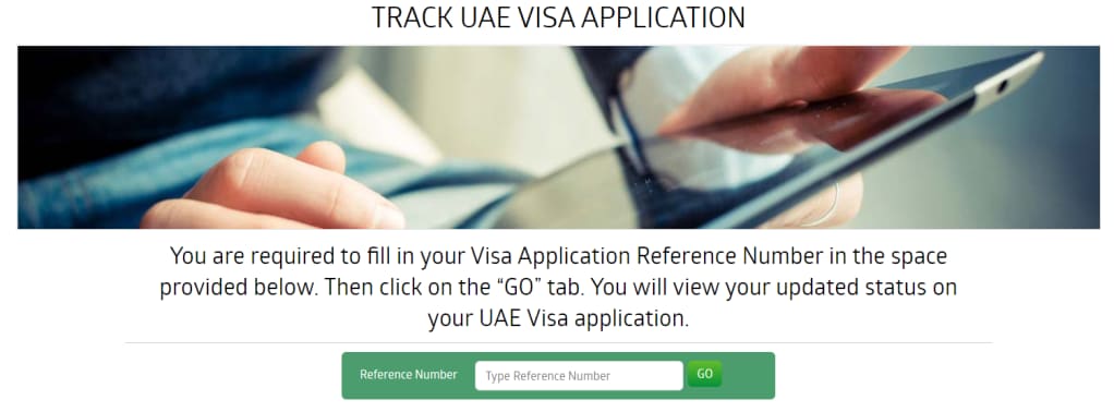 track uae visa application
